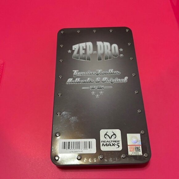 NEW ZEP-PRO Men's Realtree Nylon and Leather Secretary-Style Roper Concho Wallet - Picture 4 of 4